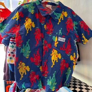 Kids Only button down colour block shirt